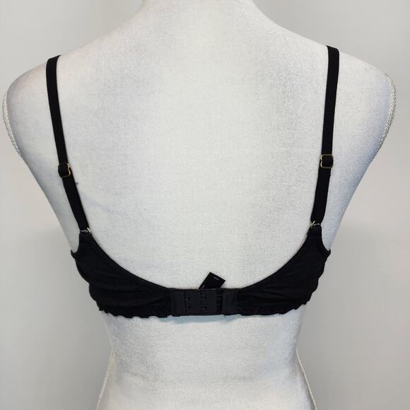 Natori Sheer Glamour Full Fit Contour Bra Size 36C Black Underwire Lace 731252 - Picture 6 of 11